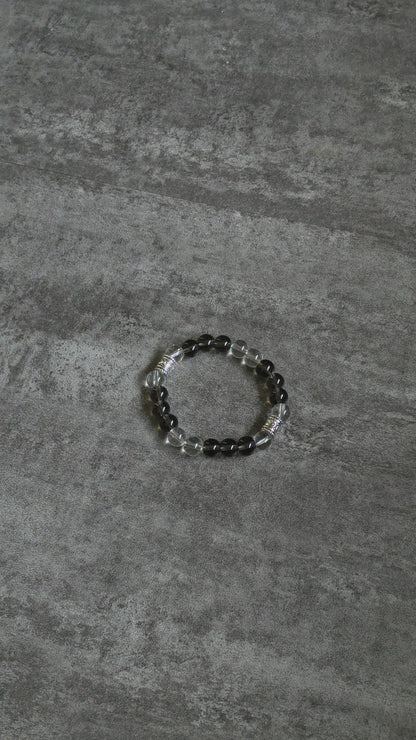Smoky Quartz + Clear Quartz Bracelet