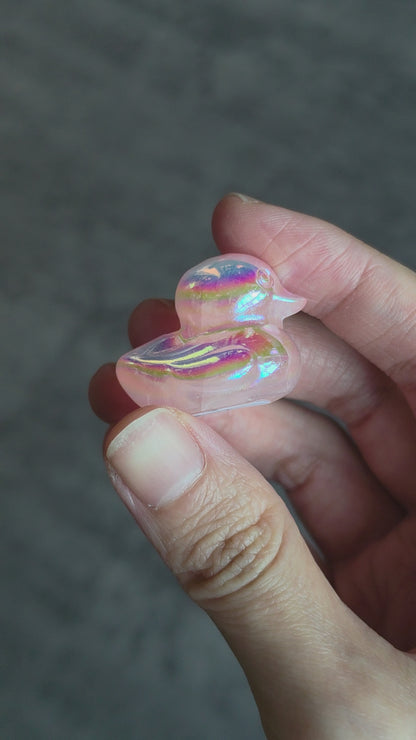 Aura Rose Quartz Duck