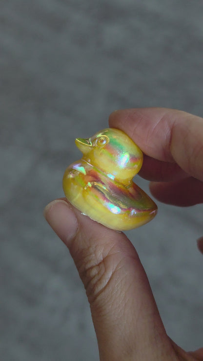 Aura Orange Calcite Duck