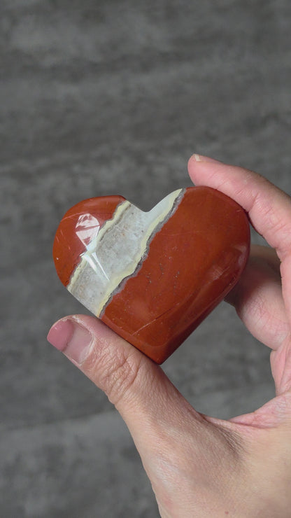 Red Jasper Heart