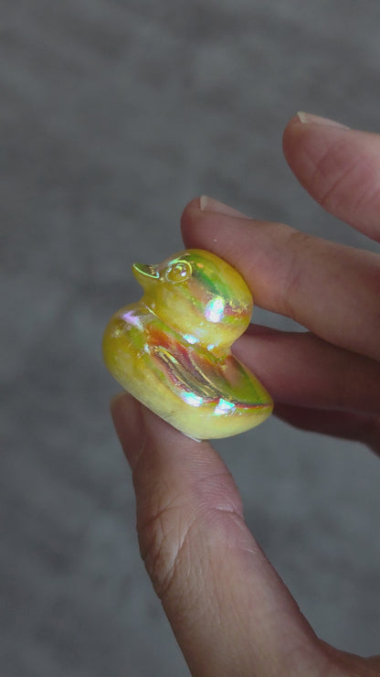 Aura Orange Calcite Duck