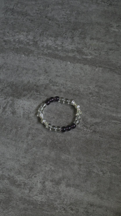 Amethyst + Clear Quartz Bracelet