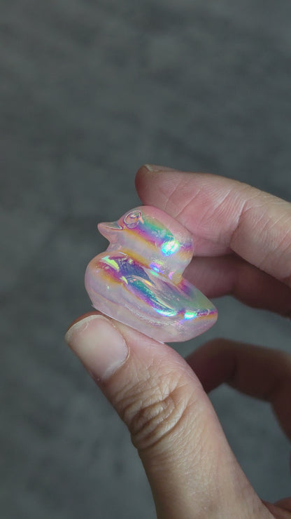 Aura Rose Quartz Duck