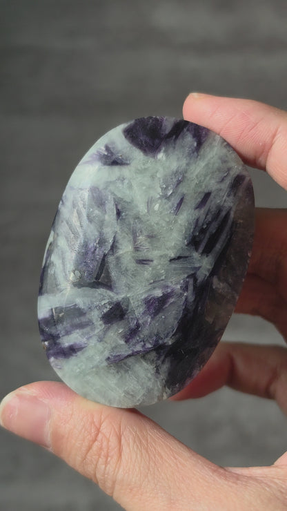 Purple Mica Lepidolite Palmstone