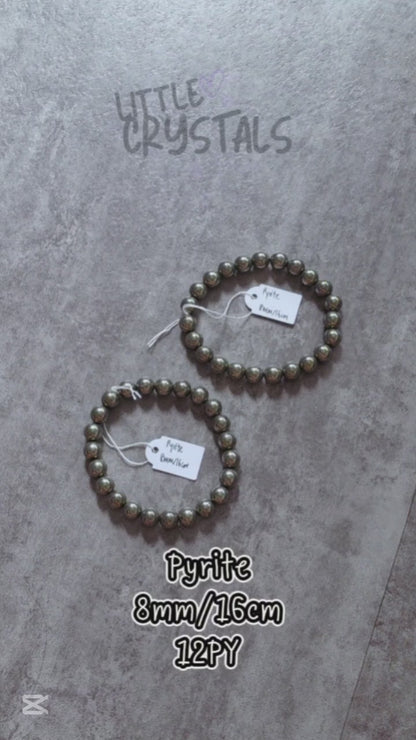 Pyrite Bracelet 8mm/16cm