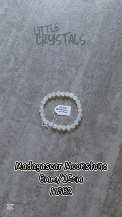 Madagascar Moonstone Bracelet 6mm/15cm, 7mm/15cm