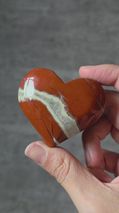 Red Jasper Heart