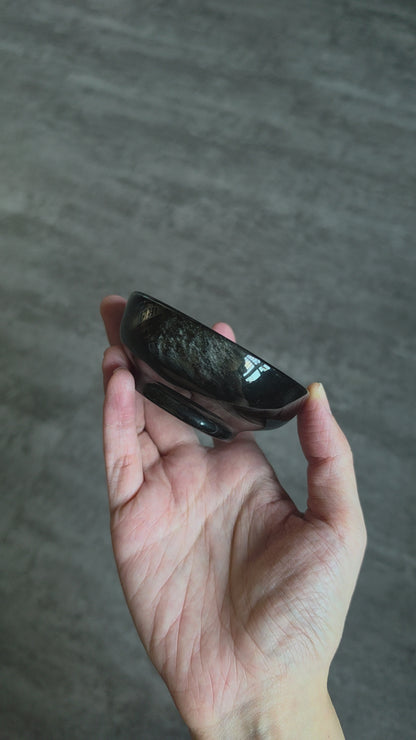Silver Obsidian Bowl
