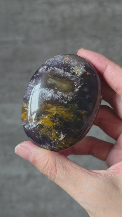 Purple Chalcedony Palmstone