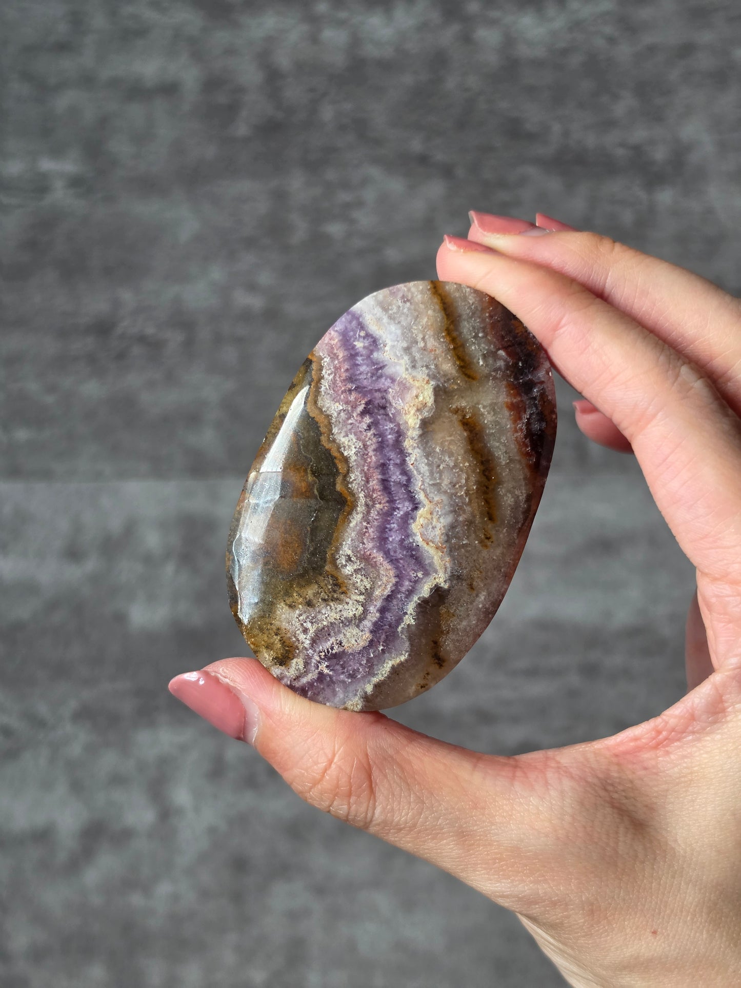 Fluorite Amethyst Agate Palmstone