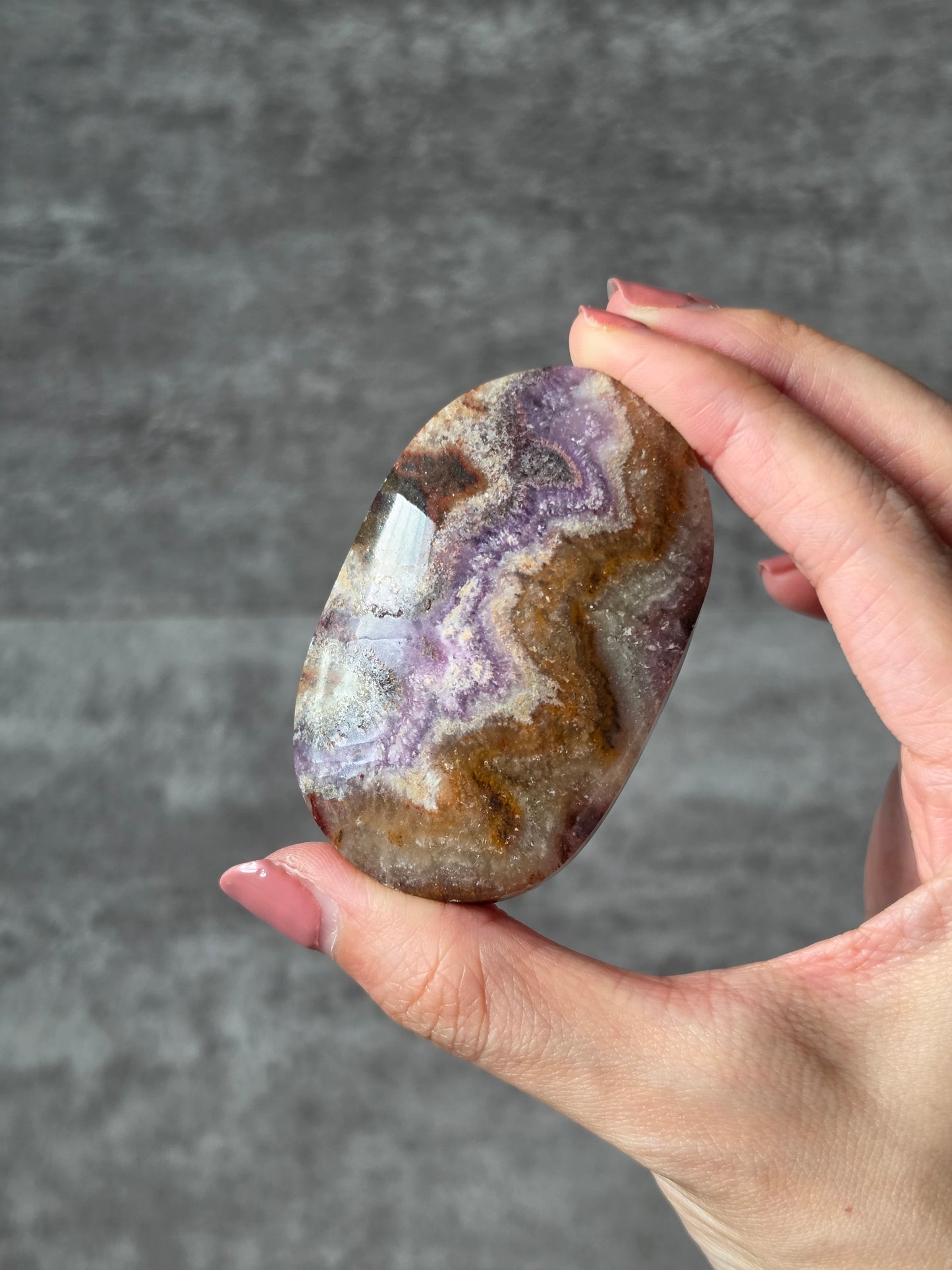 Fluorite Amethyst Agate Palmstone