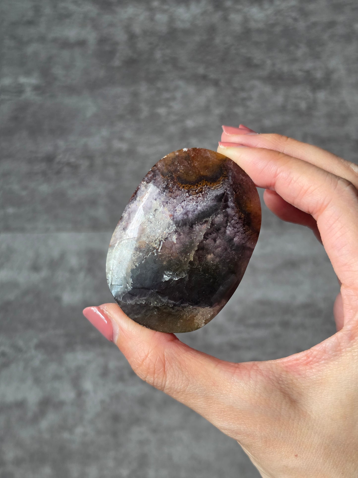 Fluorite Amethyst Agate Palmstone