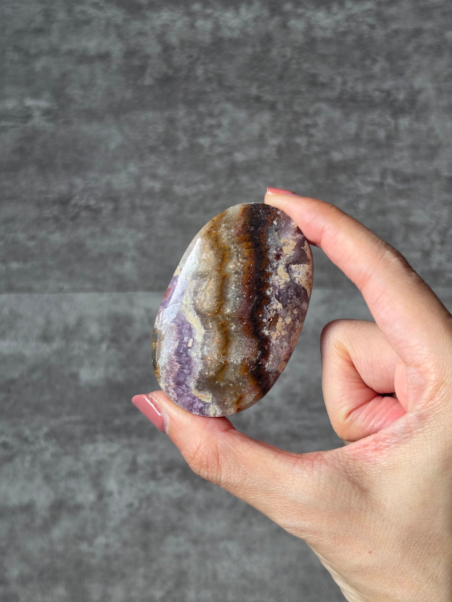 Fluorite Amethyst Agate Palmstone