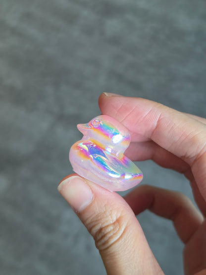 Aura Rose Quartz Duck