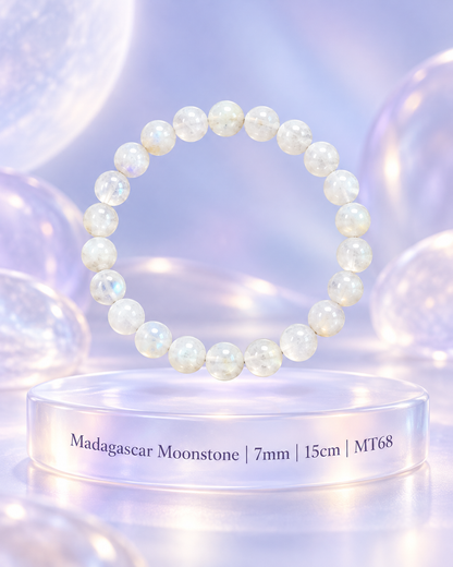 Madagascar Moonstone Bracelet 6mm/15cm, 7mm/15cm