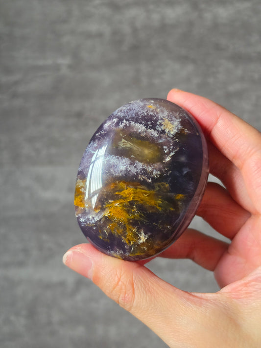 Purple Chalcedony Palmstone