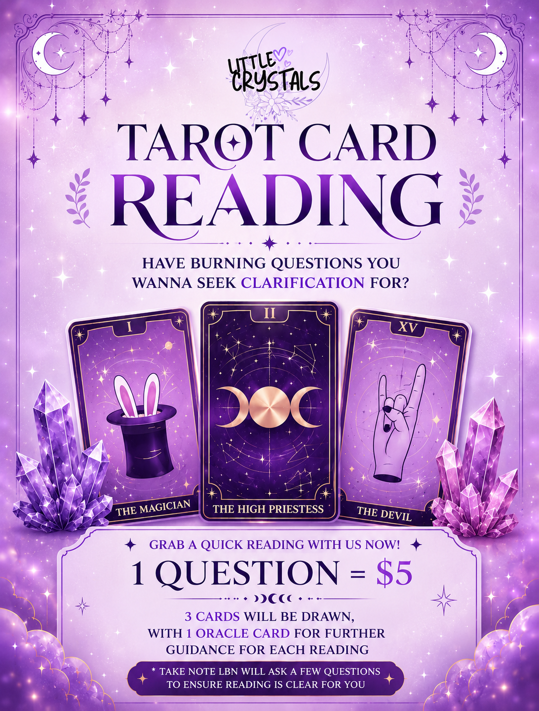 Tarot Card Reading (1 Question)