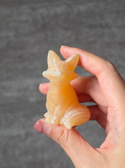 Orange Calcite Fox