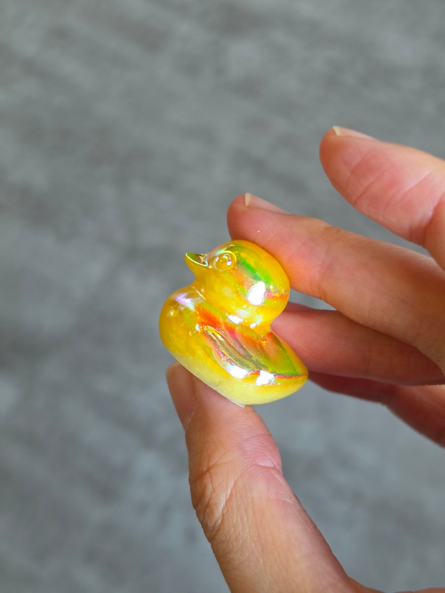 Aura Orange Calcite Duck