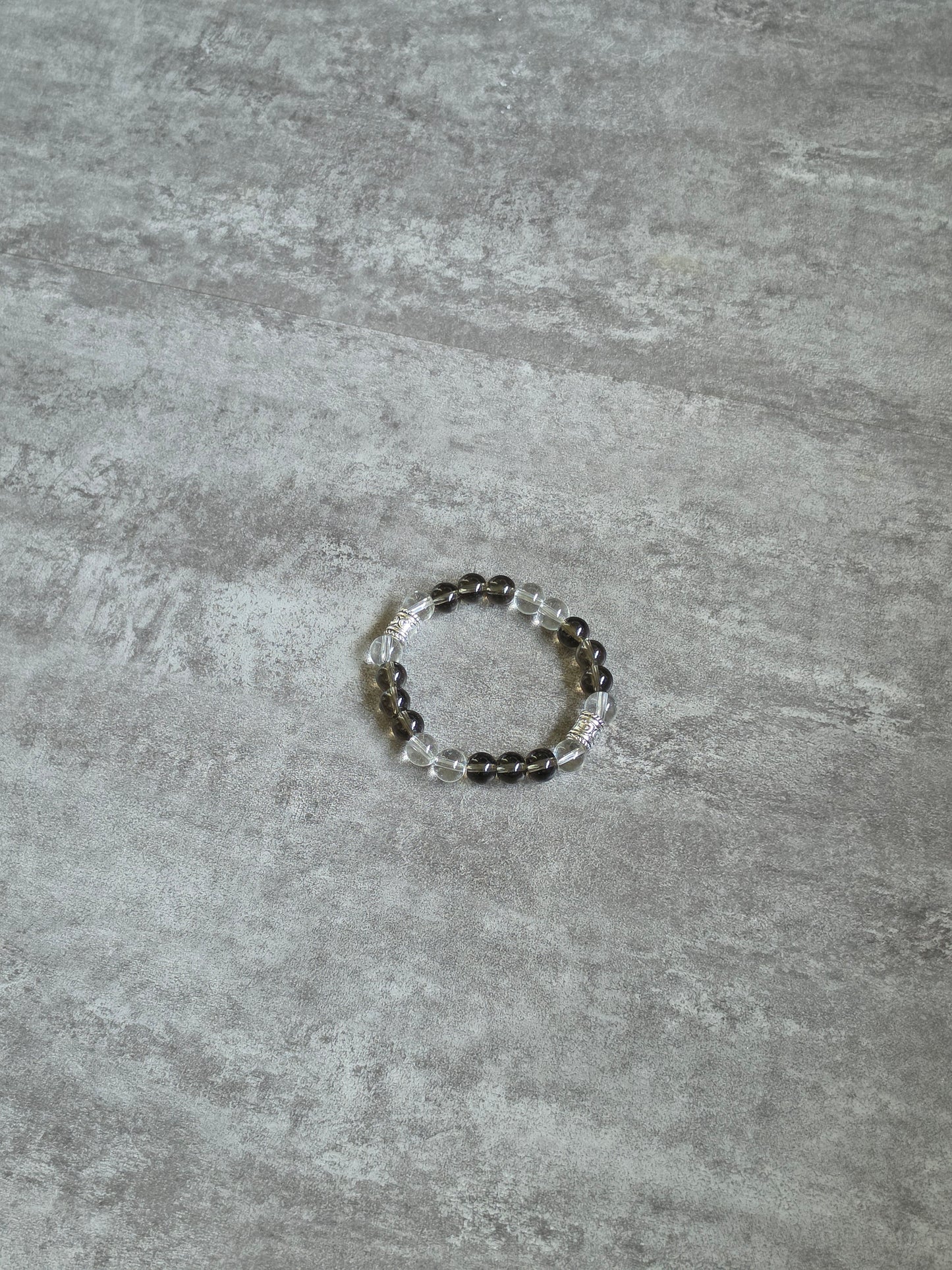 Smoky Quartz + Clear Quartz Bracelet