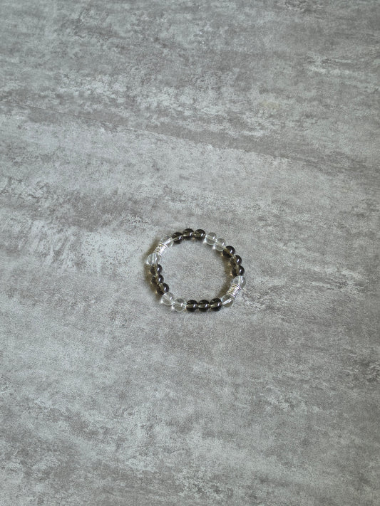 Smoky Quartz + Clear Quartz Bracelet