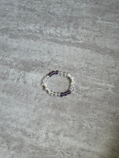 Amethyst + Clear Quartz Bracelet